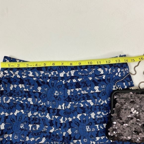 Anthro Cartonnier Blue Lace Shorts size 0 - Picture 7 of 10